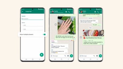 WhatsApp introduces single-vote polls and new sharing options with captions